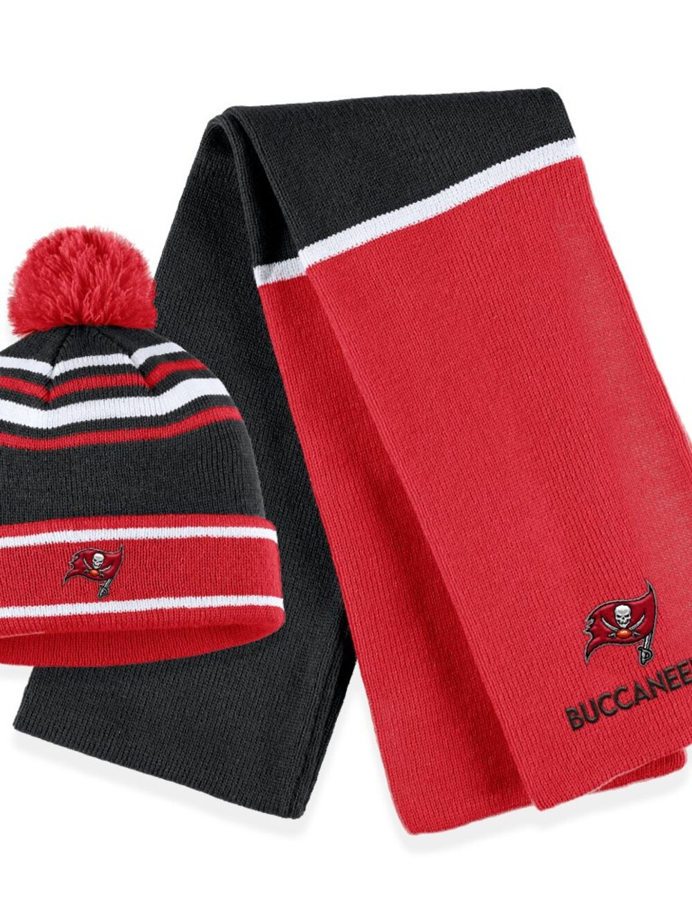 Tampa Bay Buccaneers WEAR by Erin Andrews Women's Colorblock Cuffed Knit Hat